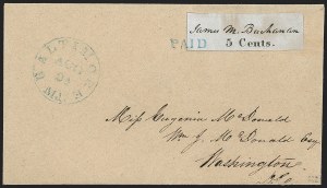 Sale 1205, Lot 2007, Postmasters' Provisonals