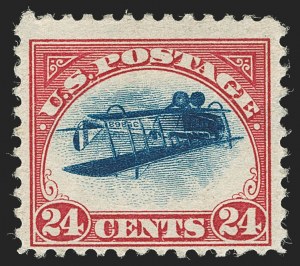 Sale 1205, Lot 2111, 1918 Inverted Jenny Position 13 (Scott C3a)