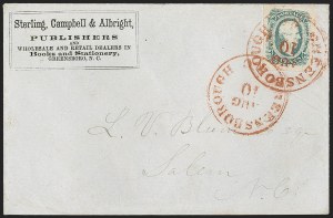 Sale 1206, Lot 1064, Confederate States: General Issues on Cover