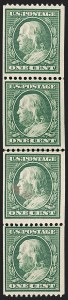 Sale 1206, Lot 416, 1910-13 Washington-Franklin Issue (Scott 374-396)