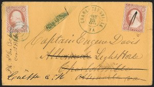 Sale 1206, Lot 980, Confederate States: Uses of U.S. Stamps, Handstamped Paids