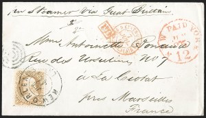 Sale 1206, Lot 981, Confederate States: Uses of U.S. Stamps, Handstamped Paids