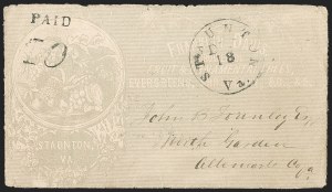 Sale 1206, Lot 988, Confederate States: Uses of U.S. Stamps, Handstamped Paids