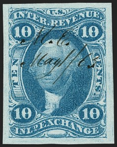 Sale 1209, Lot 1466, Revenues: First Issue Imperforate (R1a-R76a)