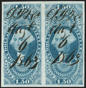 Sale 1209, Lot 1487, Revenues: First Issue Imperforate, cont. (R77a-R102a)