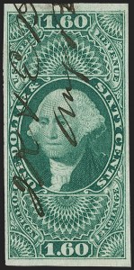 Sale 1209, Lot 1488, Revenues: First Issue Imperforate, cont. (R77a-R102a)