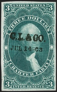Sale 1209, Lot 1493, Revenues: First Issue Imperforate, cont. (R77a-R102a)