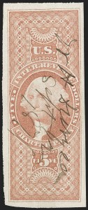 Sale Number 1209, Lot Number 1496, Revenues: First Issue Imperforate, cont. (R77a-R102a)