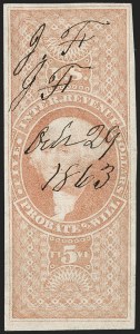 Sale 1209, Lot 1501, Revenues: First Issue Imperforate, cont. (R77a-R102a)