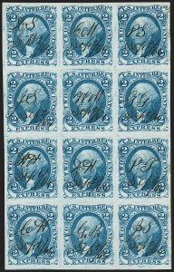 Sale 1209, Lot 1520, Revenues: First Issue Imperforate Multiples