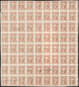 Sale 1209, Lot 1522, Revenues: First Issue Imperforate Multiples