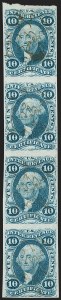 Sale 1209, Lot 1524, Revenues: First Issue Imperforate Multiples