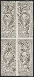 Sale 1209, Lot 1529, Revenues: First Issue Imperforate Multiples