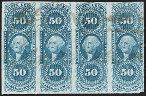 Sale 1209, Lot 1531, Revenues: First Issue Imperforate Multiples