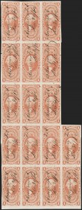 Sale 1209, Lot 1533, Revenues: First Issue Imperforate Multiples