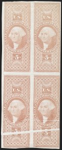 Sale 1209, Lot 1534, Revenues: First Issue Imperforate Multiples