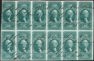 Sale 1209, Lot 1538, Revenues: First Issue Imperforate Multiples