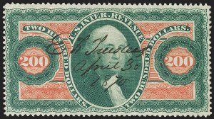 Sale 1209, Lot 1575, Revenues: First Issue Perforated