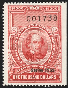 Sale 1209, Lot 1613, Revenues: Third Issue thru Documentary