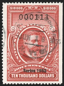 Sale 1209, Lot 1615, Revenues: Third Issue thru Documentary