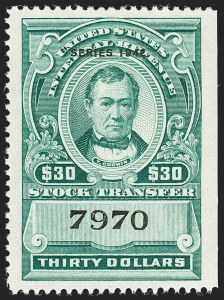 Sale 1209, Lot 1625, Revenues: Stock Transfer