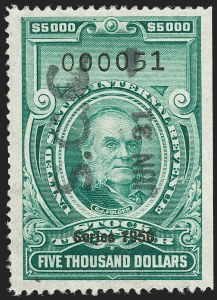 Sale 1209, Lot 1627, Revenues: Stock Transfer