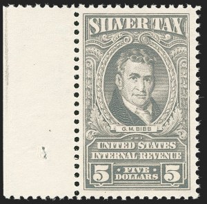 Sale 1209, Lot 1642, Revenues: Silver Tax thru Narcotics