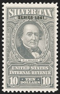 Sale 1209, Lot 1643, Revenues: Silver Tax thru Narcotics