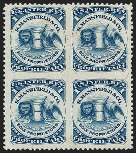 Sale 1212, Lot 527, Private Die Medicine Stamps: M thru R