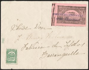 Sale 1213, Lot 510, 1920 30-Cent Black on Rose (C14), incl. Flight Covers