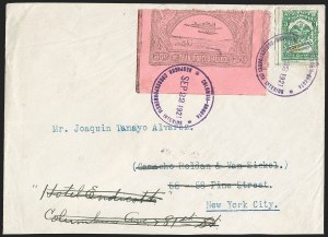 Sale 1213, Lot 521, 1920 30-Cent Black on Rose (C14), incl. Flight Covers