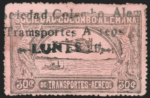 Sale 1213, Lot 522, 1920 30-Cent Black on Rose (C14), incl. Flight Covers