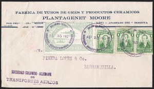 Sale 1213, Lot 532, 1920 50-Cent Pale Green (C16), incl. Flight Covers