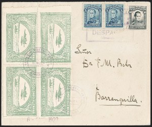Sale 1213, Lot 538, 1920 50-Cent Pale Green (C16), incl. Flight Covers