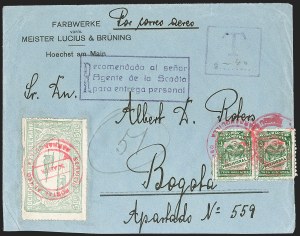 Sale 1213, Lot 541, 1920 50-Cent Pale Green (C16), incl. Flight Covers