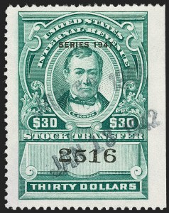Sale 1217, Lot 1464, Revenues - Proprietary, Stock Transfer