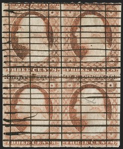 Sale 1217, Lot 527, 3c 1851-57 Issues - Perforation Essays and Trials