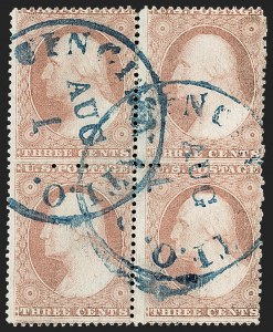 Sale 1217, Lot 533, 3c 1851-57 Issues - Perforated Issue