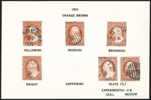 Sale 1217, Lot 538, 3c 1851-57 Issues - Shades