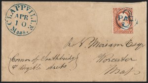 Sale 1217, Lot 576, 3c 1851-57 Issues - Unusual Postal Markings and Cancels