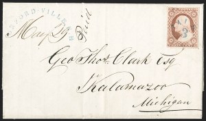 Sale 1217, Lot 581, 3c 1851-57 Issues - Unusual Postal Markings and Cancels