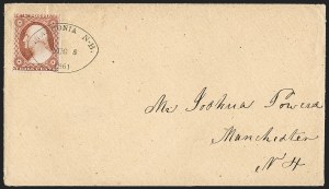 Sale 1217, Lot 582, 3c 1851-57 Issues - Unusual Postal Markings and Cancels