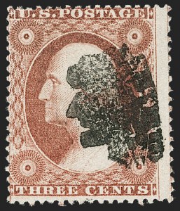 Sale 1217, Lot 589, 3c 1851-57 Issues - Unusual Postal Markings and Cancels