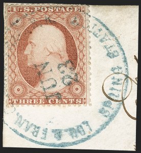 Sale 1217, Lot 602, 3c 1851-57 Issues - Railroads and Waterways