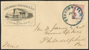 Sale 1217, Lot 603, 3c 1851-57 Issues - Railroads and Waterways