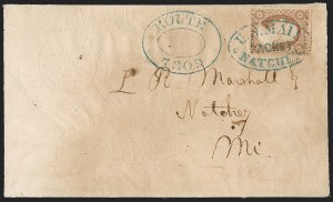 Sale 1217, Lot 609, 3c 1851-57 Issues - Railroads and Waterways