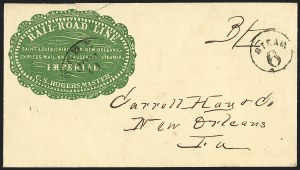 Sale 1217, Lot 610, 3c 1851-57 Issues - Railroads and Waterways