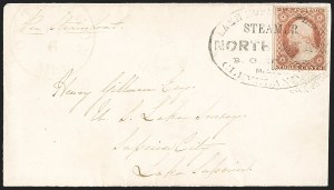 Sale 1217, Lot 614, 3c 1851-57 Issues - Railroads and Waterways