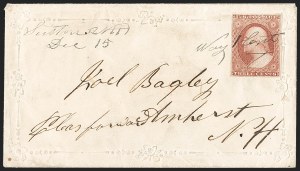 Sale 1217, Lot 617, 3c 1851-57 Issues - Railroads and Waterways