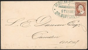 Sale 1217, Lot 618, 3c 1851-57 Issues - Railroads and Waterways